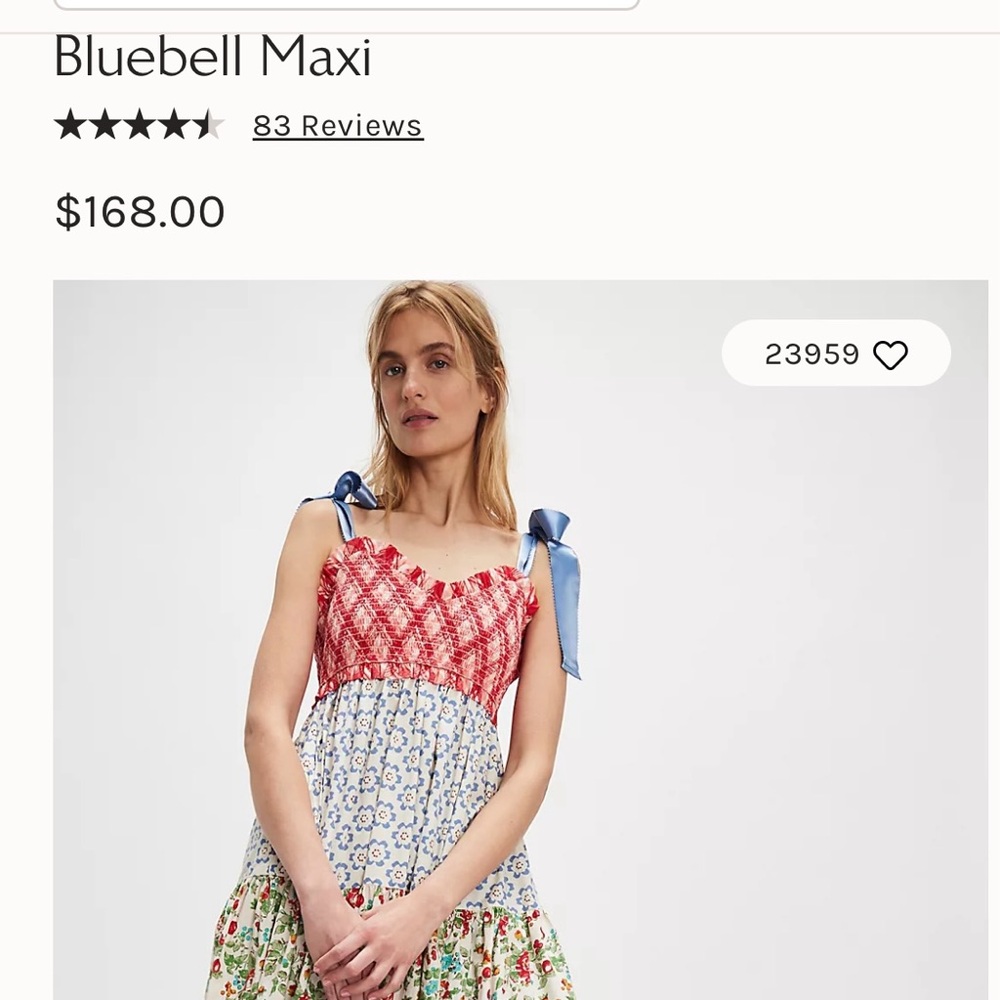Free people Bluebell Maxi dress Sz large